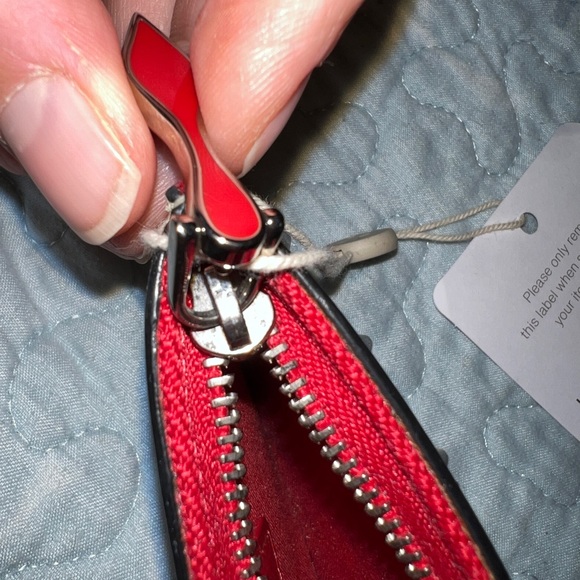 Christian Louboutin Credilou White Irridescent Card Case Compact Wallet - Picture 9 of 14